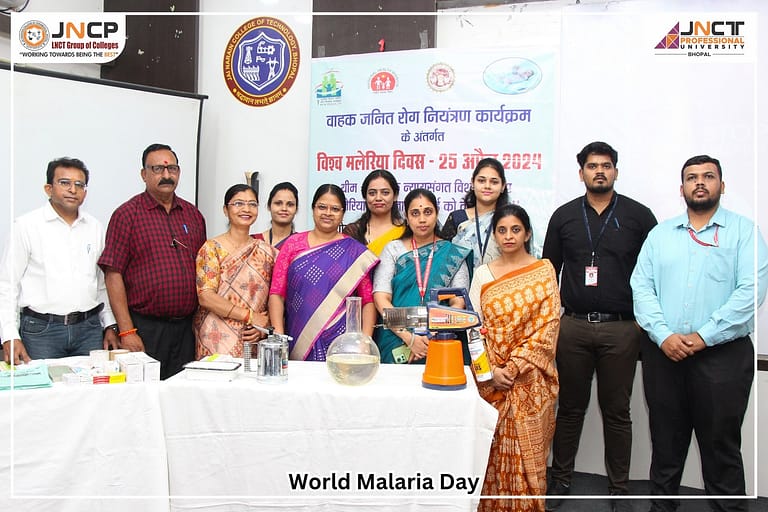 On World Malaria Day, under the direction of Chief Medical and Health Officer, Bhopal at Paramedical and Nursing