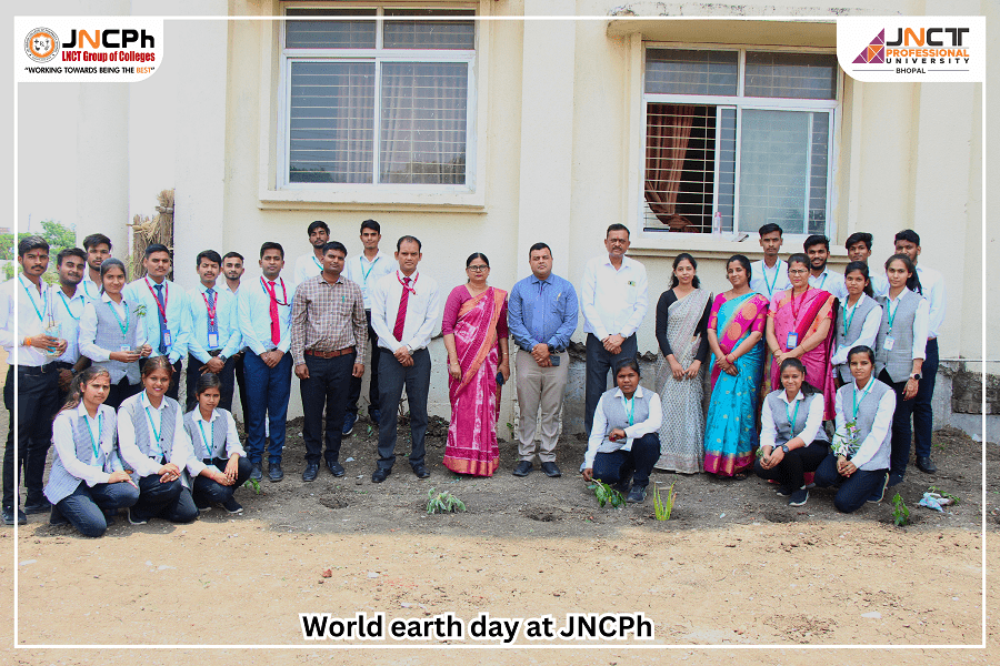 JNCT Professional University celebrated Earth Day : Planet vs Plastic  Pharmacy Department